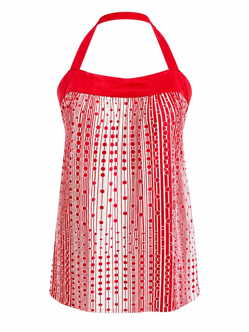 Kiwi red and white colored halter top